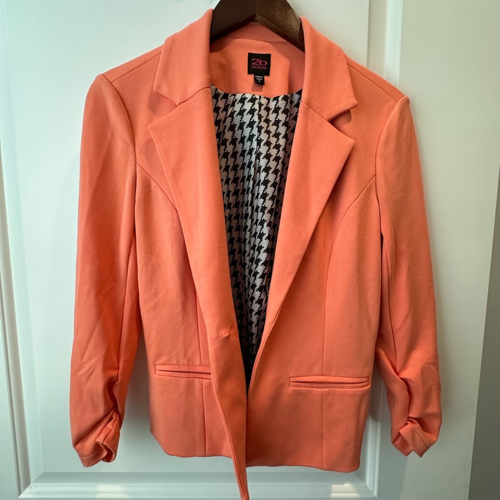 bebe Women's Bold Coral Blazer